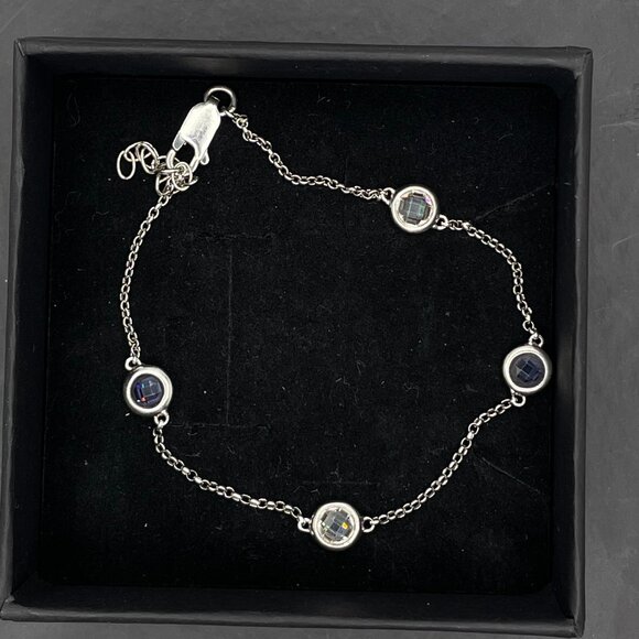 Sterling Silver & Crystal Bracelet - Picture 2 of 4